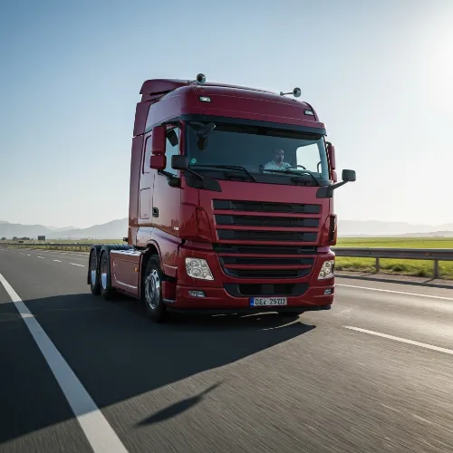 Modern logistics truck on a highway in South Africa